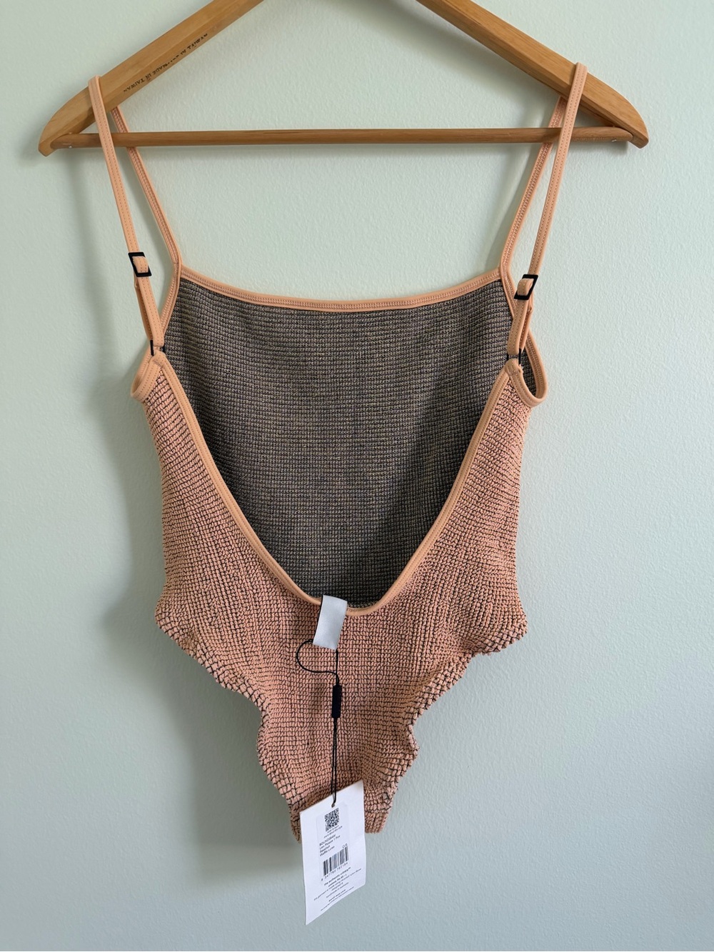NWT Bond-eye one piece metallic peach swimsuit O/S